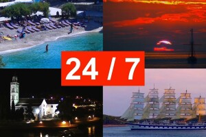 Бухта и набережная, Хвар, Хорватия - веб камера