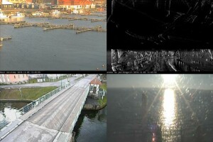 Пристань и мост, Гижицко, Польша - веб камера