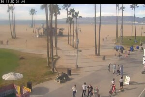 Пляж Венис-Бич (Venice Beach), Венис, Калифорния - веб камера