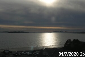 Залив Массачусетс и вид города, Бостон - веб камера