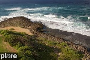 Залив Turtle Bay, Оаху, Гавайские острова - веб камера
