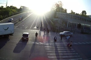 Въезд на КПП ПСОУ, Абхазия - веб камера