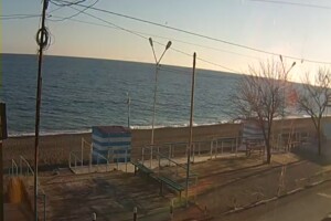 Пляж с гостевого дома Арена, Рыбачье, Крым - веб камера