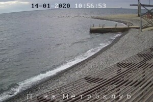 Пляж гостиницы Метроклуб, Широкая Балка, Новороссийск - веб камера