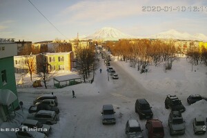 Бульвар Пийпа и вулканы, Петропавловск-Камчатский - веб камера
