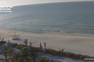 Пляж, отель Sandpiper Beacon Beach Resort, Панама-Сити-Бич, Флорида - веб камера