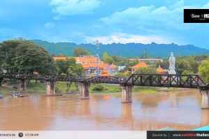 Мост через реку Квай, Канчанабури, Таиланд - веб камера