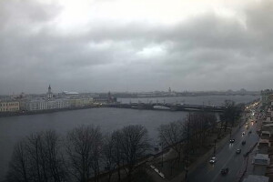 Эрмитаж и Дворцовый мост, Санкт-Петербург - веб камера