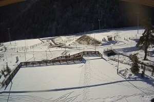 Туристическая деревня Лунная поляна, автостоянка, Архыз - веб камера