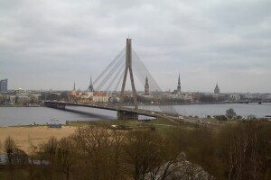 Вантовый мост через реку Даугава, Рига, Латвия - веб камера