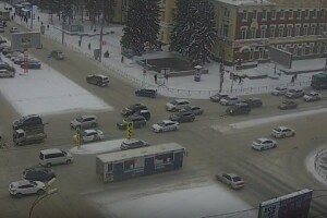 Перекресток Красного проспекта и улицы Гоголя, Новосибирск - веб камера