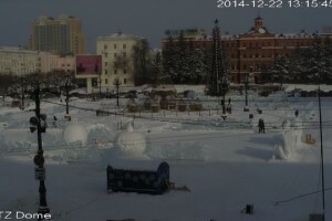 Площадь Ленина с бульвара Муравьева-Амурского, Хабаровск - веб камера