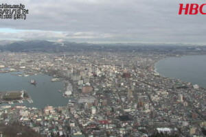 Панорама города Хакодате с горы, Япония
