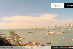 Панорамный вид на залив, Паттайя, Таиланд - веб камера