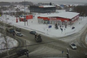 Перекресток улиц Советское шоссе и Часовая, Новосибирск - веб камера