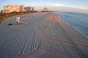 Пляж, Помпано-Бич, Флорида, США - веб камера
