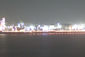 Панорамный вид на город Пхохан с моря, Южная Корея - веб камера