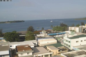 Панорамный вид на город Порт-Вила с высоты, Вануату