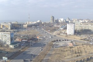 Панорама, вид на север, Актау, Казахстан - веб камера