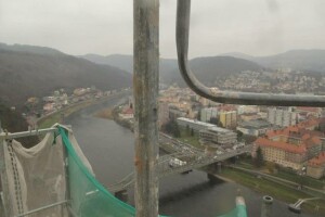 Панорама с горы, Дечин, Чехия - веб камера