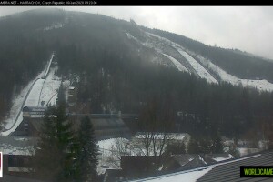 Лыжный трамплин, горнолыжный курорт Гаррахов, Чехия - веб камера
