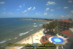 Пляж, Пуэрто-Морелос, Мексика - веб камера