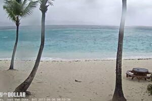 Панорамный вид на пляж, Британские Виргинские острова - веб камера