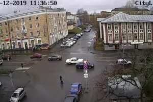 Перекресток улиц Ленина и Герцена, Петрозаводск - веб камера