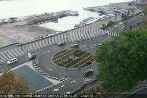 Дорога к набережной, Фуншал, Мадейра, Португалия - веб камера