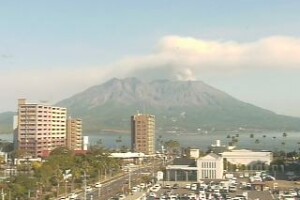 Вулкан Сакурадзима, остров Кюсю, Япония - веб камера