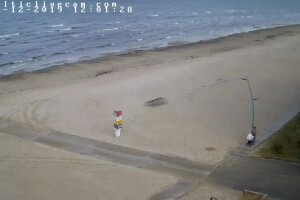 Пляж Майори, въезд, Юрмала, Латвия - веб камера