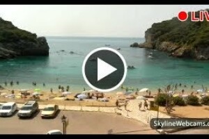 Панорама моря, Корфу, Греция - веб камера