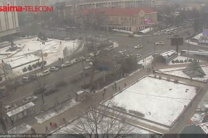 Трафик на проспекте Чуй, Бишкек, Киргизия - веб камера