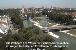 Река Изар с Германского музея, Мюнхен, Германия