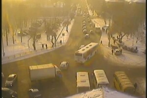 Улица Аэровокзальная из здания Автовокзала, Красноярск - веб камера