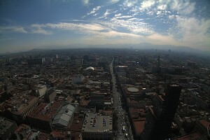 Панорама с Латиноамериканской башни, вид на юг, Мехико, Мексика