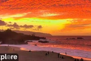 Залив Уэймея, Оаху, Гавайские острова - веб камера